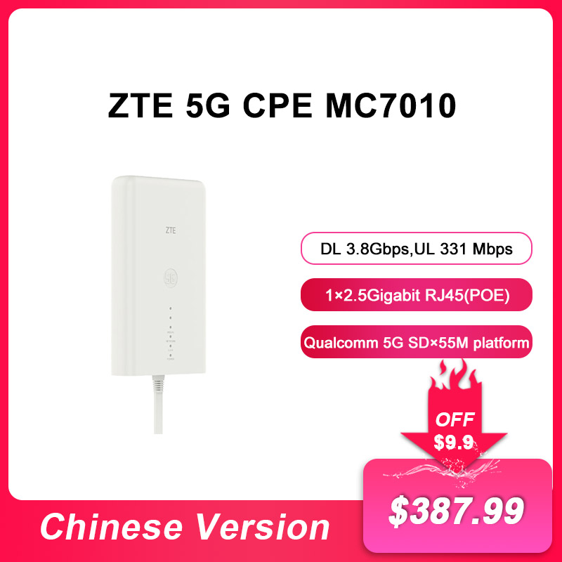ZTE ߿  MC7010    ޽  ͽٴ 5G Sub6 + 4G SDX55M ÷ n1/3/7/8/20/28/38/41/77/78/79